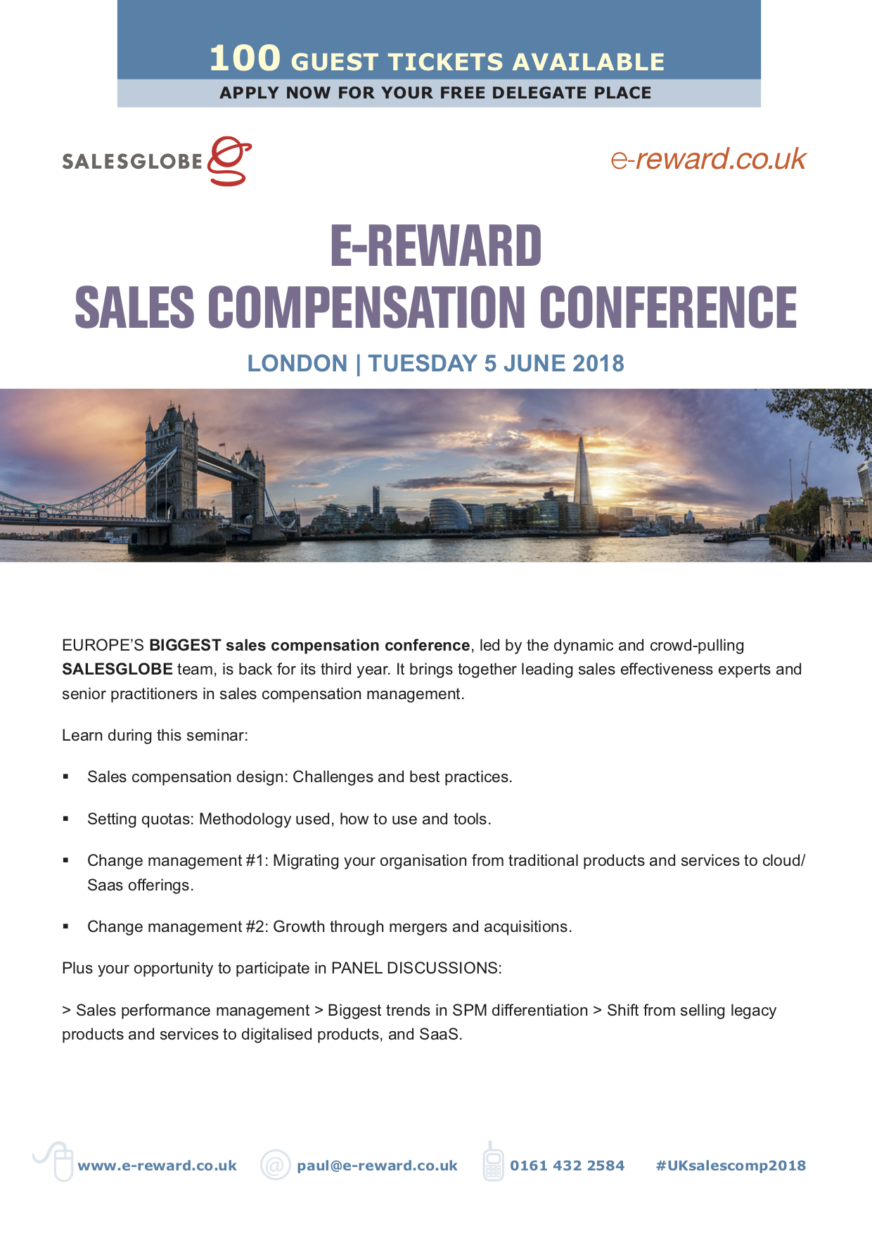 Sales Comp Conference brochure